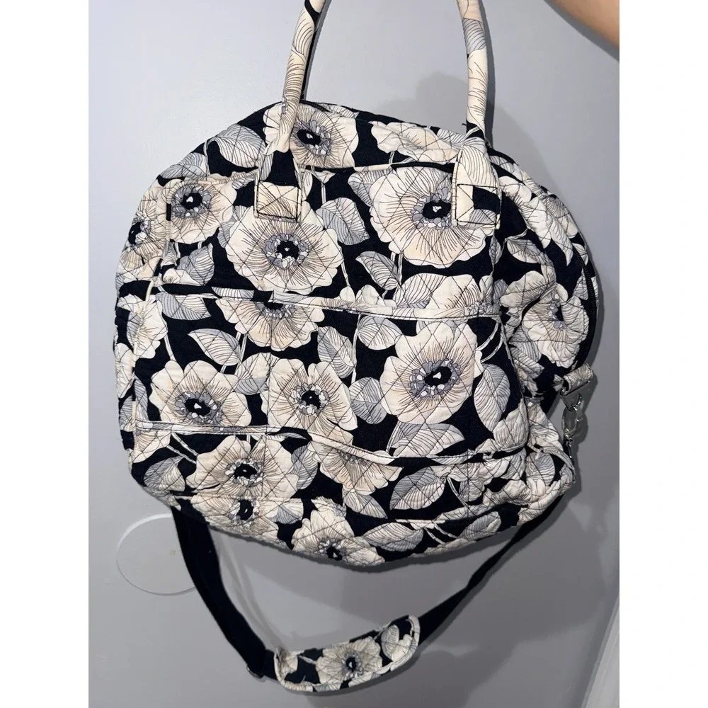 Vera Bradley Grand Traveler Weekender Bag Camelia Yellow Floral Large READ - Picture 8 of 10